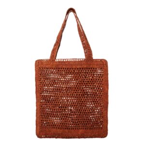 SUMMER BANANA TOTE BAG IN RAFFIA