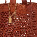 SUMMER BANANA TOTE BAG IN RAFFIA