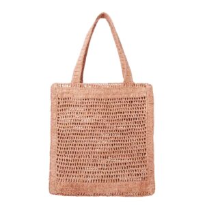 SUMMER BANANA TOTE BAG IN RAFFIA