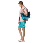 MCM LIZ SHOPPER IN STUDDED PALM CANVAS