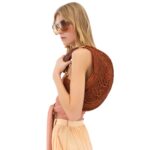 SUMMER BANANA HOBO BAG IN RAFFIA