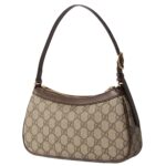 GUCCI OPHIDIA EMBELLISHED TEXTURED LEATHER TRIMMED PRINTED COATED CANVAS SHOULDER BAG