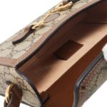 BEIGE AND DARK BROWN GG SUPREME CANVAS HORSEBIT 1955 MINI CROSSBODY BAG