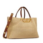 VALENTINO MEDIUM STRAW SUMMER TOTE