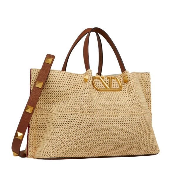 VALENTINO MEDIUM STRAW SUMMER TOTE