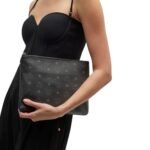 MCM MEDIUM LOGO CROSSBODY POUCH BAG