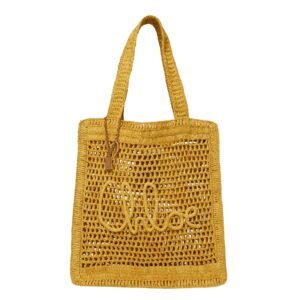 SUMMER BANANA TOTE BAG IN RAFFIA