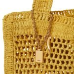 SUMMER BANANA TOTE BAG IN RAFFIA