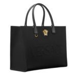 VERSACE LA MEDUSA CANVAS LARGE TOTE BAG