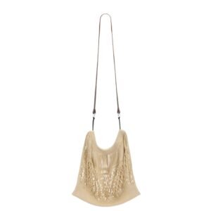 LARGE CROSSBODY FILT NET SHOPPING BAG