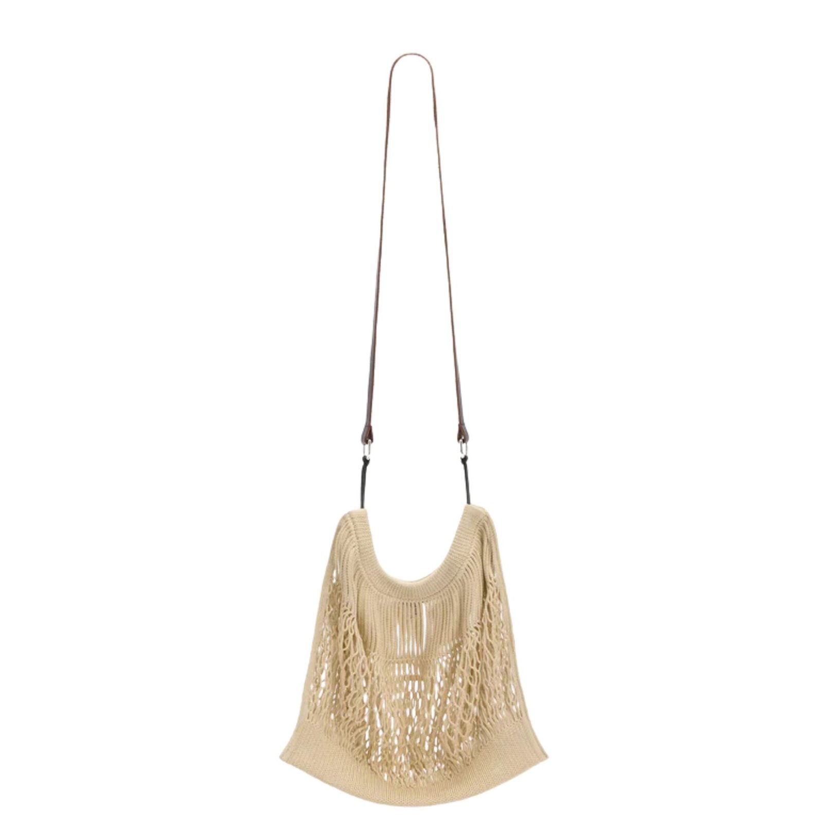 LARGE CROSSBODY FILT NET SHOPPING BAG