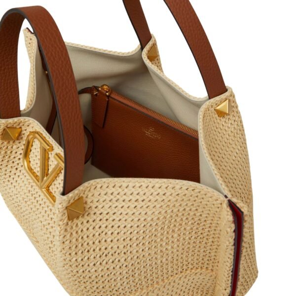 VALENTINO MEDIUM STRAW SUMMER TOTE