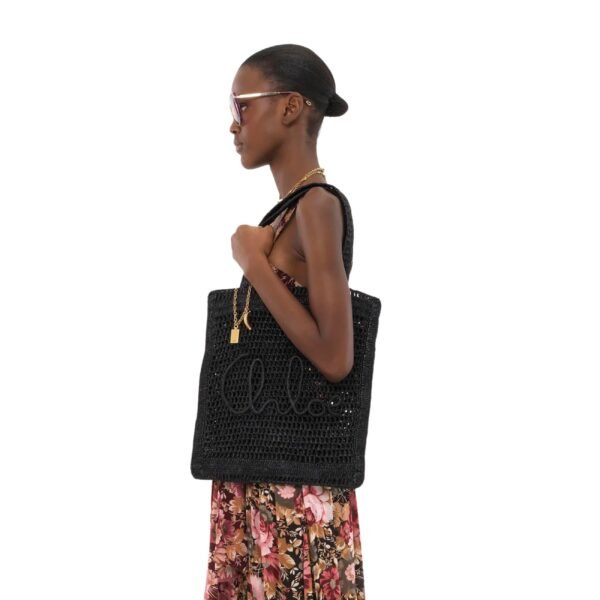 SUMMER BANANA TOTE BAG IN RAFFIA