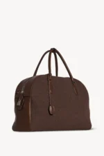 The Row India Travel Bag With Brown Leather Finish