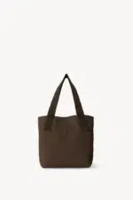 The Row Small N/S Brian Tote Bag Dark Brown