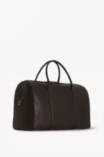 The Row Iowa Duffle Bag With Dark Brown Leather Finish