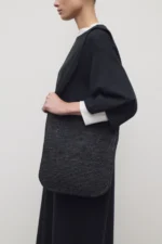 The Row Lori Black Leather Bag