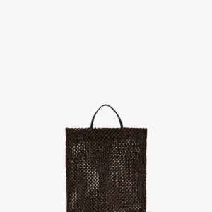 The Row Mini Barn Tote Bag Dark Brown