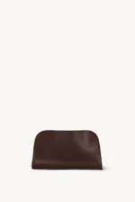 The Row Peggy Clutch Bag In Leather Burgundy