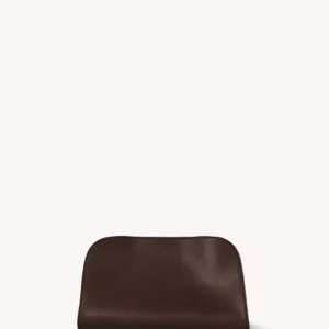 The Row Peggy Clutch Bag In Leather Burgundy