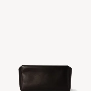 The Row Squared Clutch Bag Dark Brown