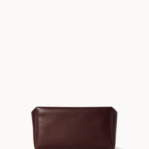 The Row Squared Clutch Bag Burgundy