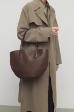 The Row Alger Deep Brown Leather Tote Bag