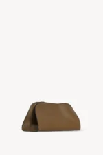 The Row Peggy Clutch Leather Dark Muschio