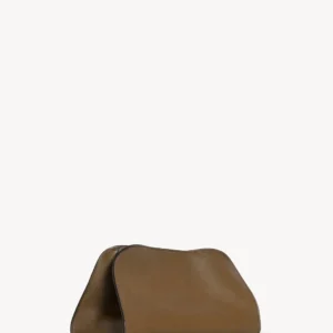 The Row Peggy Clutch Leather Dark Muschio