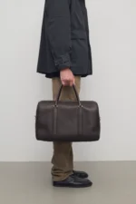 The Row Iowa Dark Brown Leather Duffle Bag