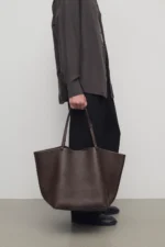 The Row XL Deep Brown Park Tote Bag