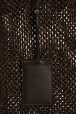 The Row Mini Barn Tote Handbag Dark Brown