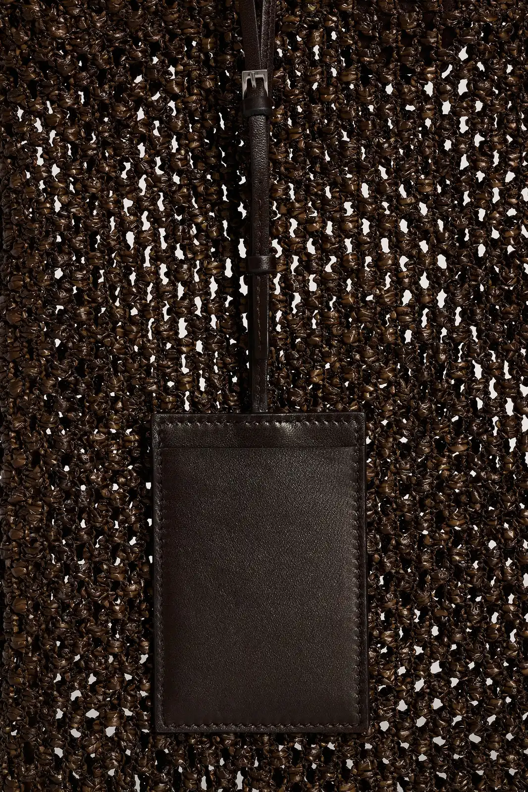 The Row Mini Barn Tote Handbag Dark Brown