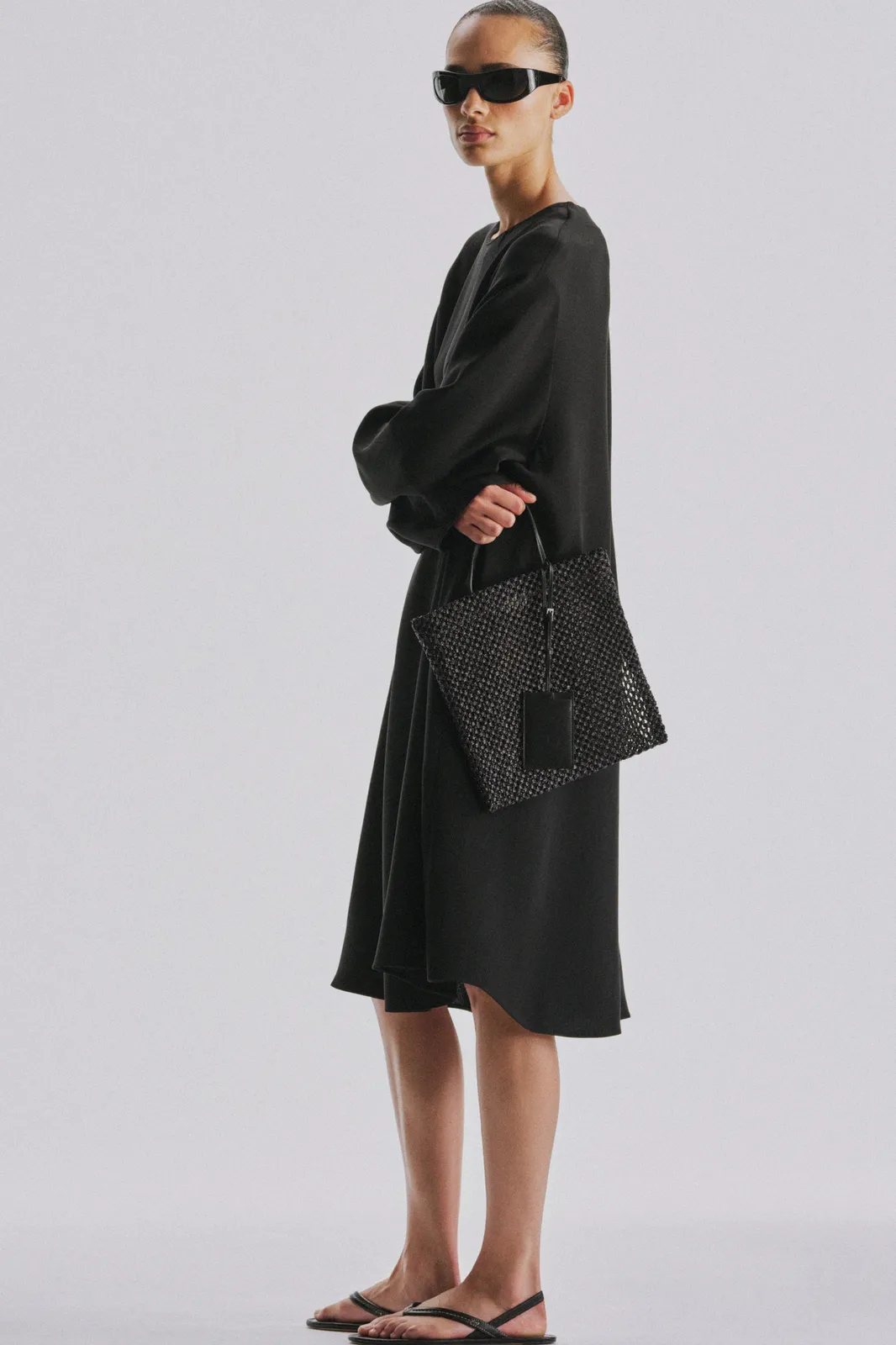 The Row Mini Barn Tote Handbag Black