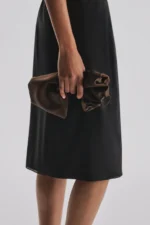 The Row Ray Pouch Handbag Dark Brown