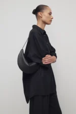 The Row Small Izzy Black Leather Bag