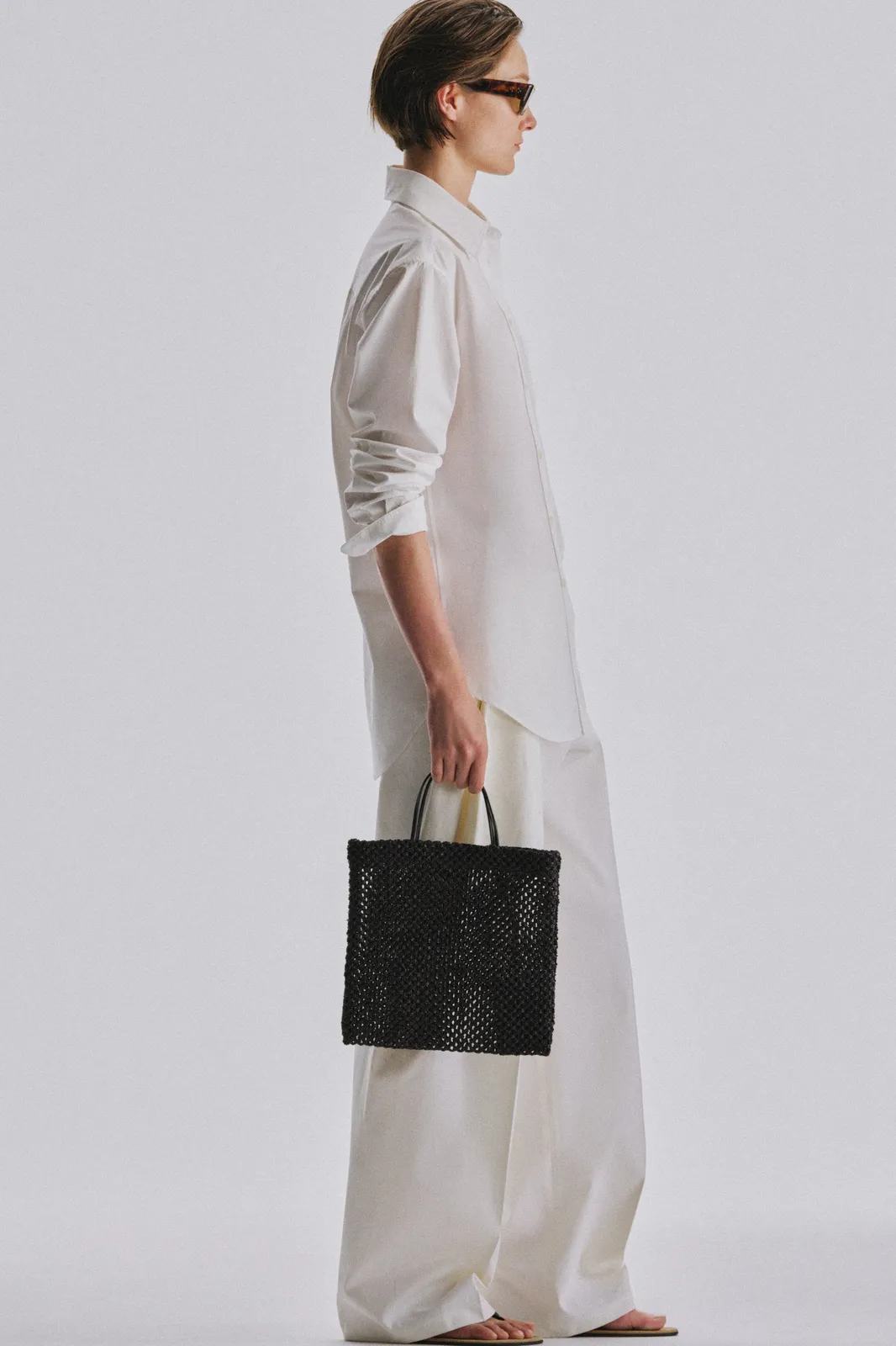 The Row Mini Barn Tote Tote Dark Brown