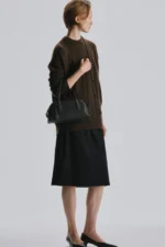 The Row Small E/W India Tote Black