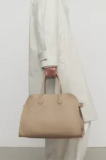 The Row Soft Margaux 15 Dark Taupe Bag