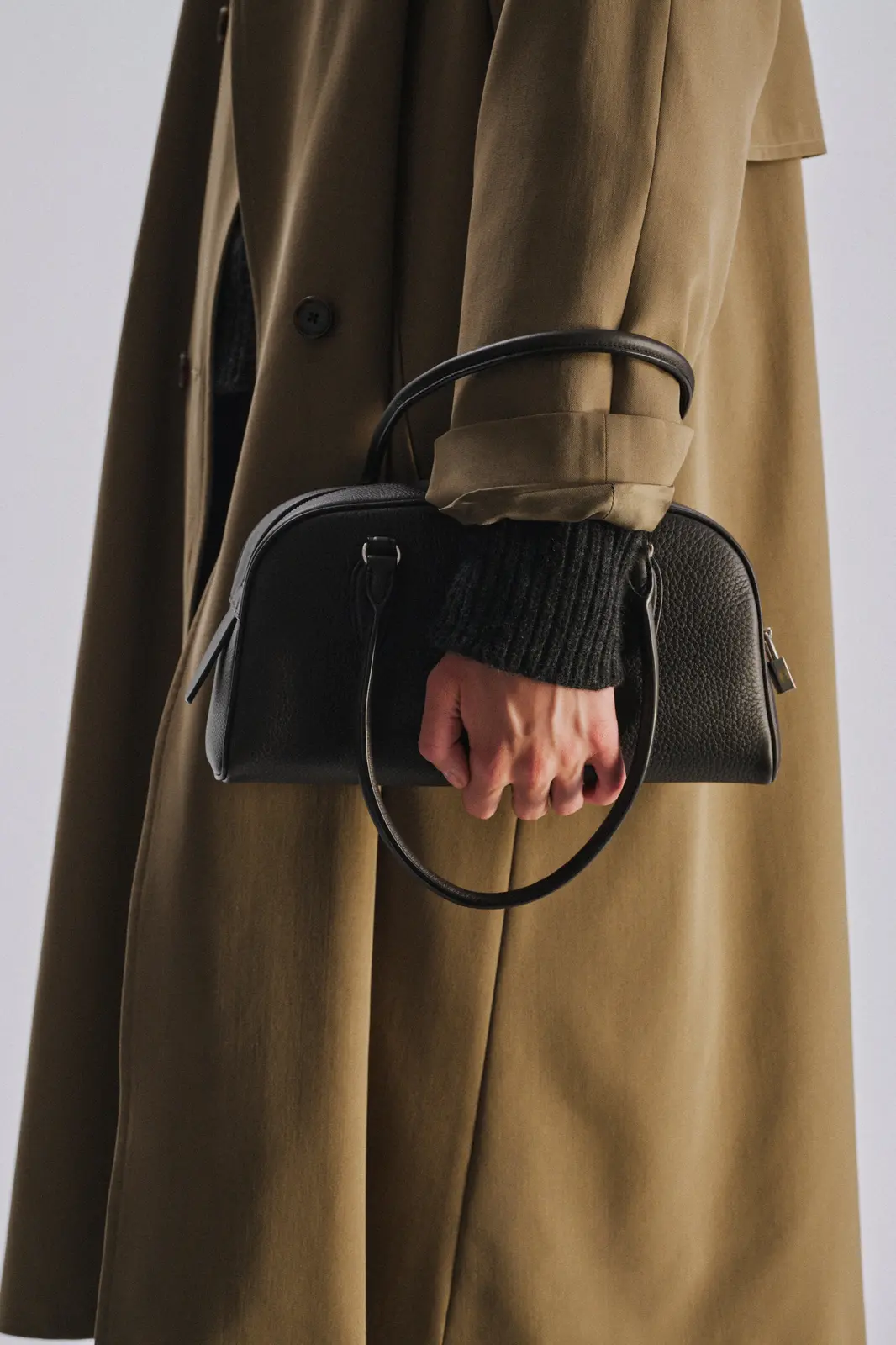 The Row Small E/W India Bag Walnut Shadow Collection