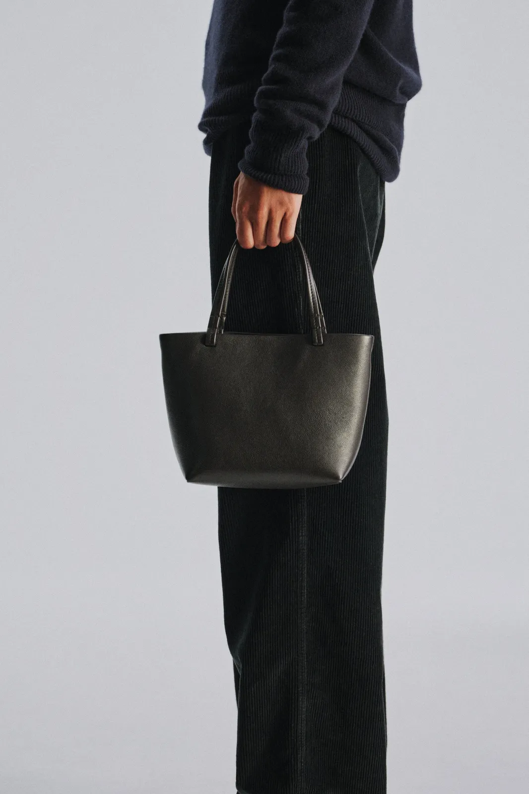The Row Small Park Tote Bag Walnut Shadow Collection