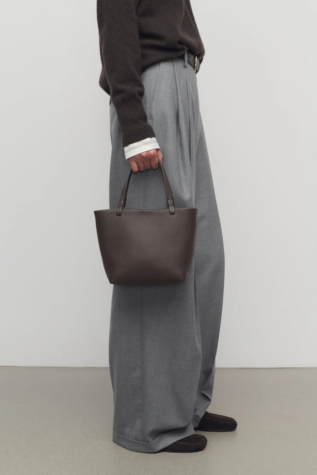 The Row Small Park Tote Bag Deep Brown Collection