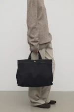 The Row Sisal Black Leather Shopper Bag