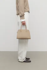 The Row Soft Margaux 10 Dark Taupe Bag
