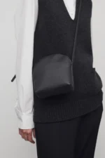 The Row N/S Annie Black Leather Crossbody Bag