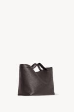 The Row Dark Brown Large Kit Leather Tote Bag