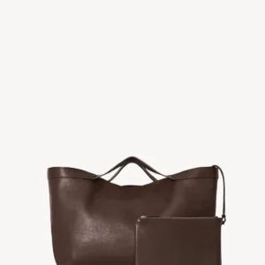 The Row Large Deep Brown Kit Tote Bag