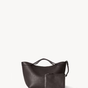 The Row Kit Small Tote Bag In Dark Brown