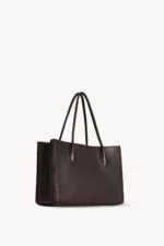 The Row Dark Brown Eileen Leather Tote Bag