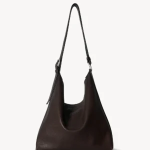 The Row Jean Shoulder Bag Deep Brown